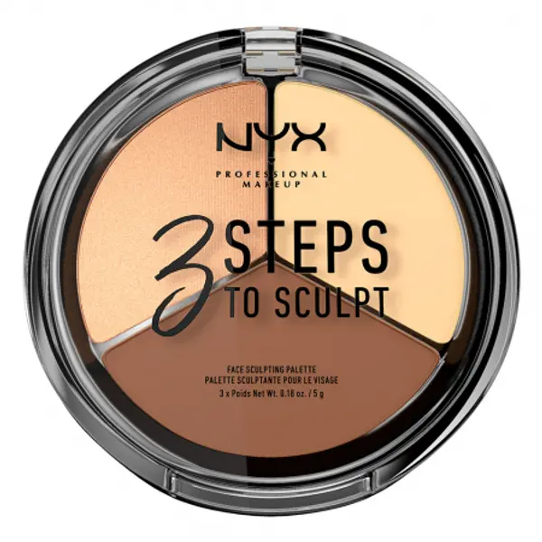 NYX Professional Makeup NYX Professional Makeup - 3 Steps To Sculpt Face Sculpting Palette – Light (3STS02)