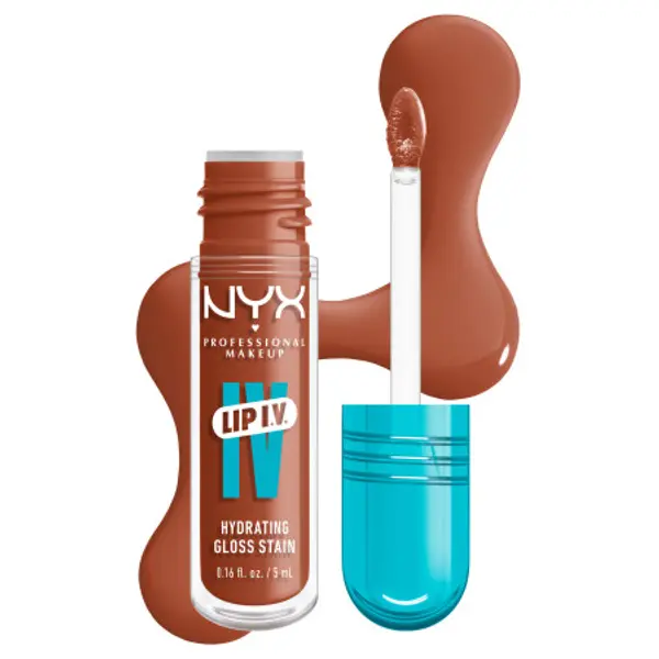 NYX Professional Makeup NYX Professional Makeup Lip I.V. Hydrating Lip Gloss Stain - 01 Caramel Drip