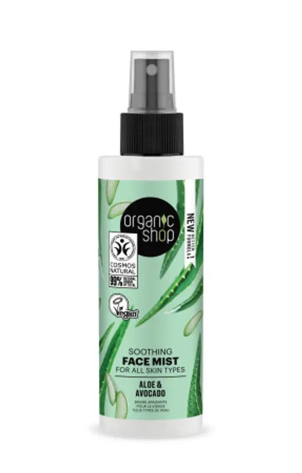 Organic Shop Organic Shop Soothing Face Mist - Aloe & Avocado - umirujuća maglica za lice
