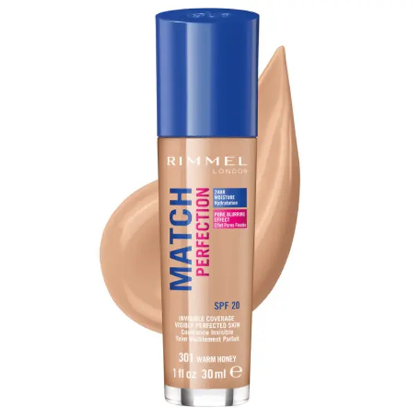 Rimmel London Rimmel London Match Perfection Foundation - 301 Warm Honey