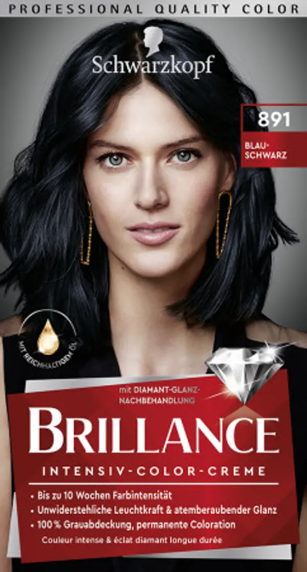 Schwarzkopf Brillance Schwarzkopf Brillance boja za kosu - Intensive Color Cream - 891 Blue Black