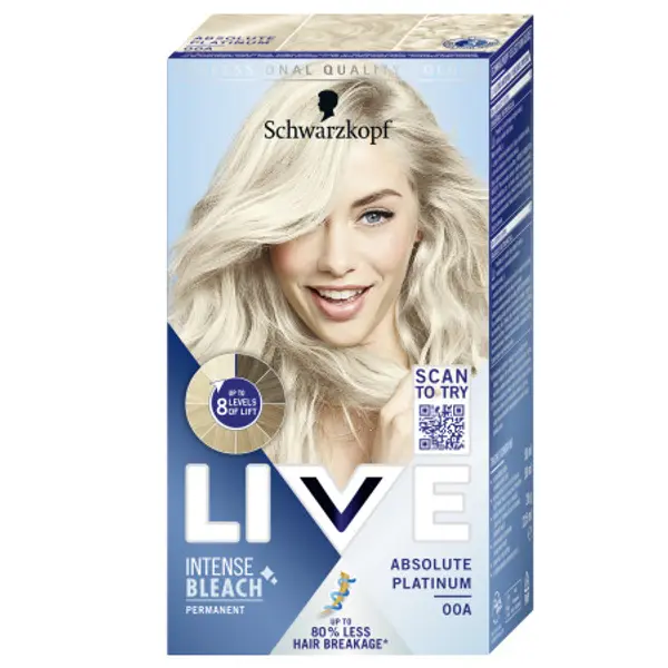 Schwarzkopf Schwarzkopf izbeljivač za kosu - Live intense Bleach - 00A Absolute Platinum