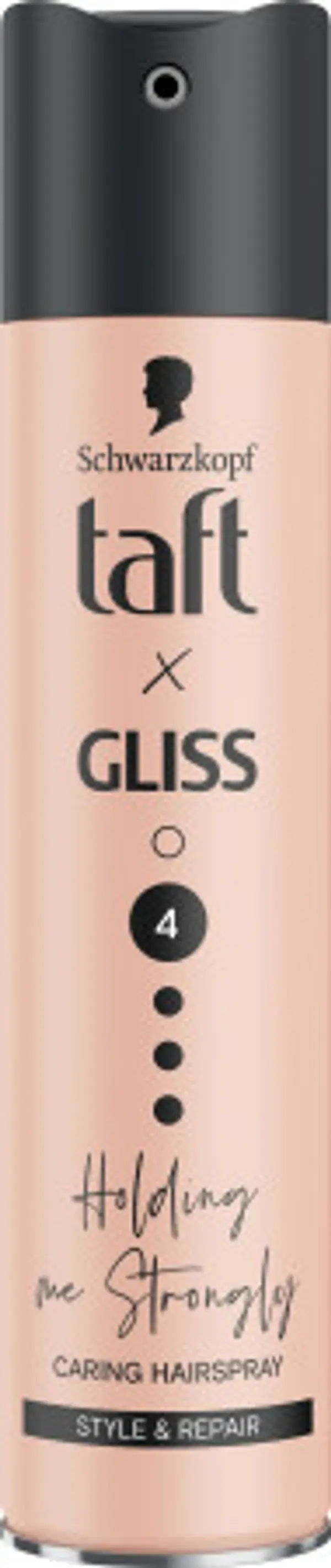 Schwarzkopf Taft Schwarzkopf sprej za kosu - Taft x Gliss Caring Hairspray - Holding Me Strongly