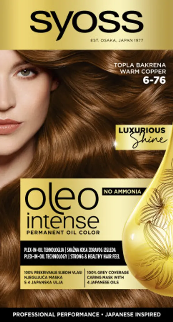 Syoss Syoss intenzivna postojana uljana boja - Oleo Intense Permanent Oil Color - 6-76 Warm Copper