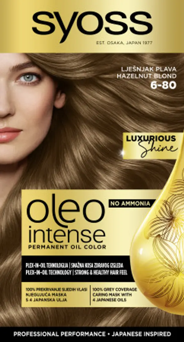 Syoss Syoss intenzivna postojana uljana boja - Oleo Intense Permanent Oil Color - 6-80 Hezelnut Blond