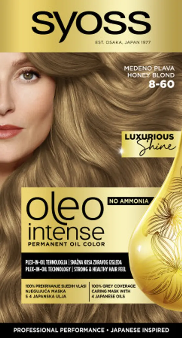 Syoss Syoss intenzivna postojana uljana boja - Oleo Intense Permanent Oil Color - 8-60 Honey Blond
