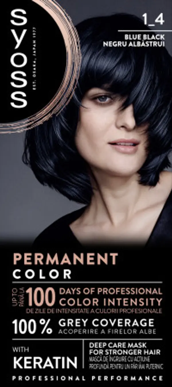 Syoss Syoss trajna boja za kosu - Permanent Coloration - 1_4 Blue Black - 1_4 plavo crna