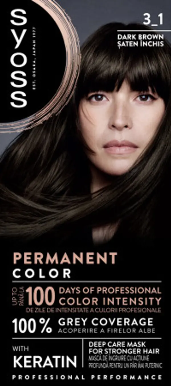 Syoss Syoss trajna boja za kosu - Permanent Coloration - 3_1 Dark Brown- 3_1 tamno smeđa