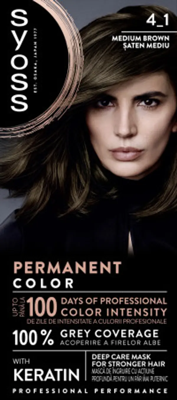 Syoss Syoss trajna boja za kosu - Permanent Coloration - 4_1 Medium Brown- 4_1 srednje smeđa