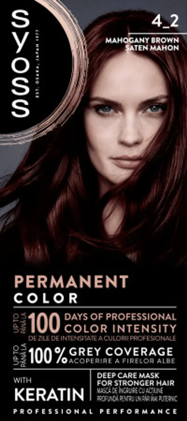 Syoss Syoss trajna boja za kosu - Permanent Coloration - 4_2 Mahogany Brown- 4_2 mahagoni smeđa
