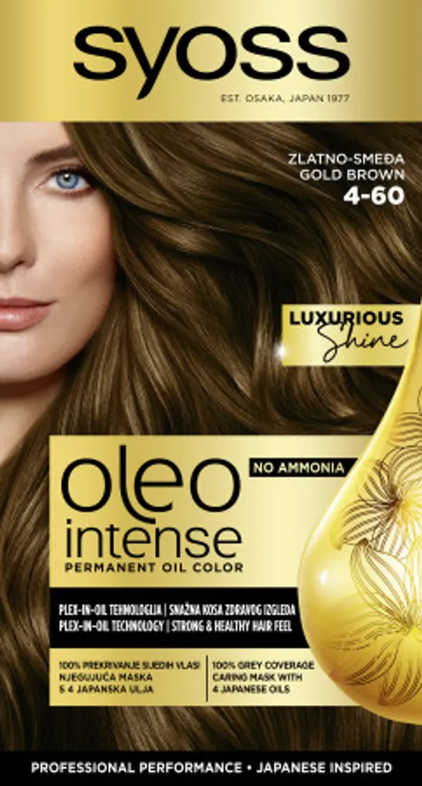 Syoss Syoss trajna uljana boja za kosu - Oleo Intense - 4-60 Gold Brown