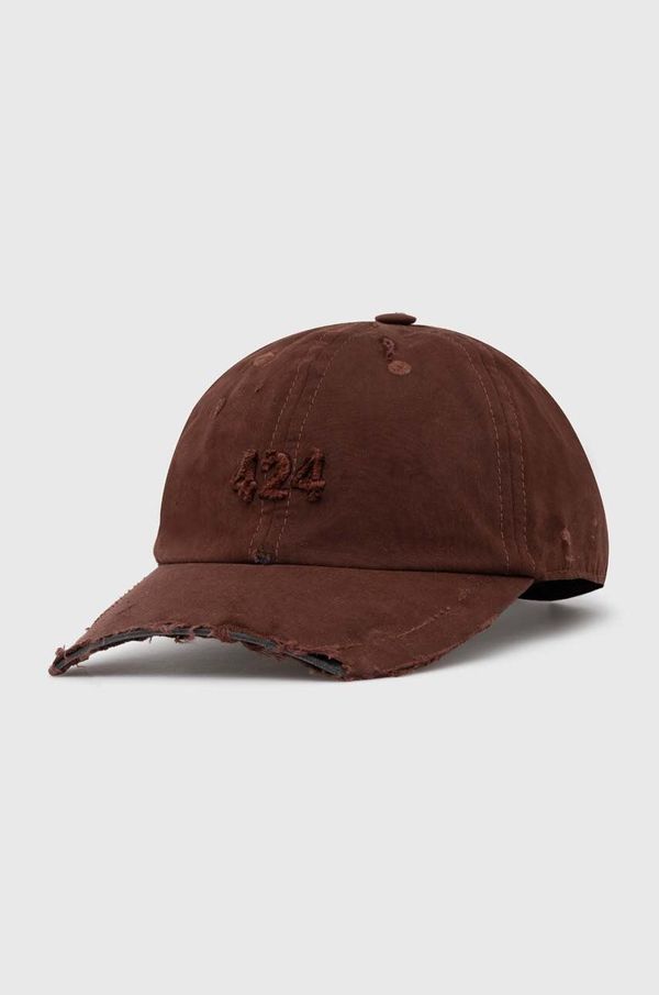 424 Kapa sa šiltom 424 Distressed Baseball Hat boja: smeđa, bez uzorka, FF4SMY01CP-TE003.770