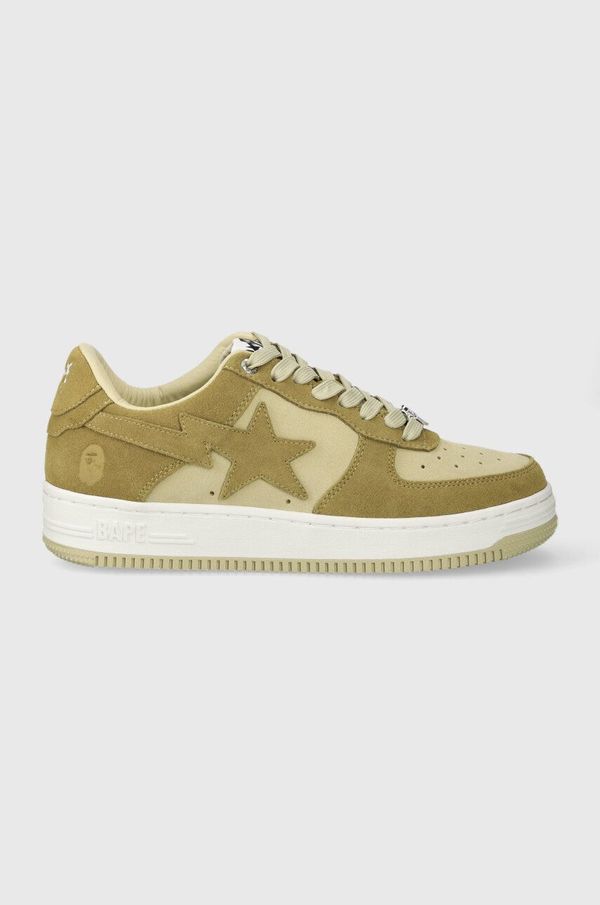 A Bathing Ape Tenisice od brušene kože A Bathing Ape BAPE STA #3 001FWI701008I boja: bež 0