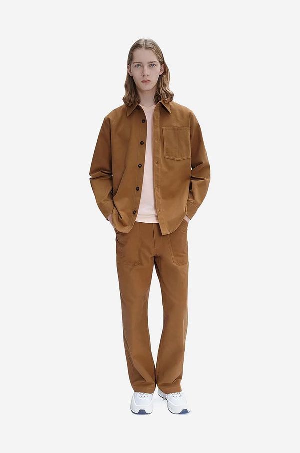 A.P.C. Pamučne hlače A.P.C. Pantalon Sydney boja: smeđa, ravni kroj, H COGBJ-H08422 CARAMEL
