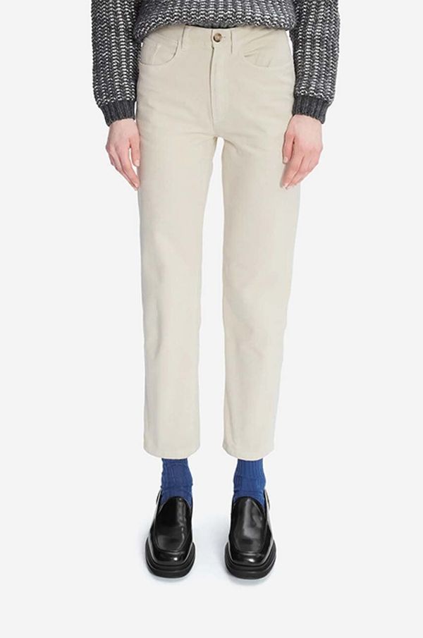 A.P.C. Traperice A.P.C. Martin Jean za žene, visoki struk, COFBL.F09122-ECRU
