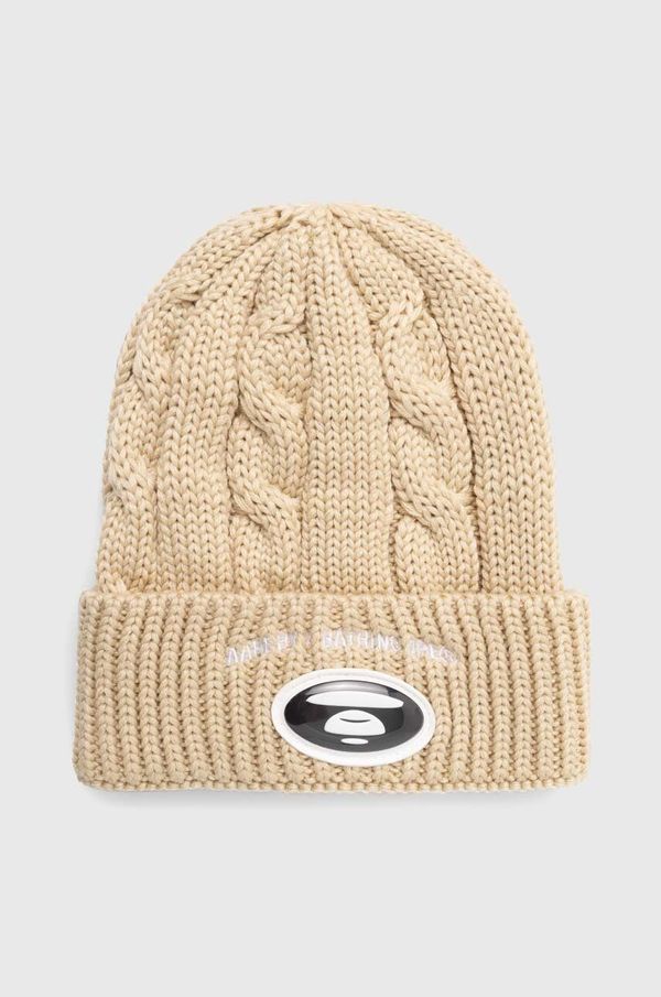 AAPE Kapa AAPE Cable boja: bež, od debelog pletiva, AHT5236