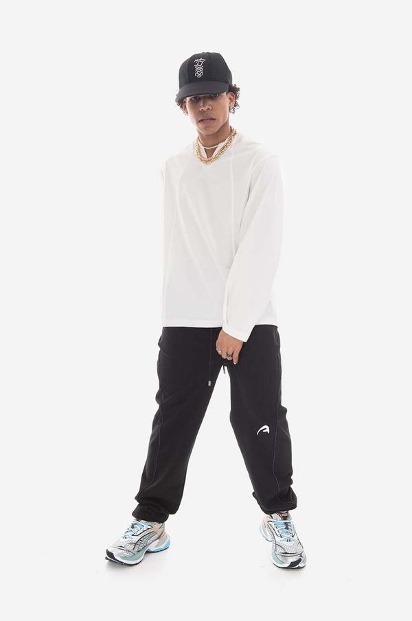 Ader Error Pamučni donji dio trenirke Ader Error Ader Error Sweatpants boja: crna, s aplikacijom, BMADSSSP0101BK-BLACK