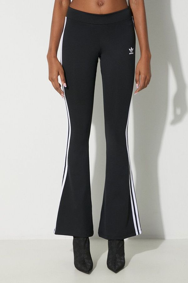 adidas Originals Donji dio trenirke adidas Originals Flared Leggings boja: crna, s aplikacijom, IN1100