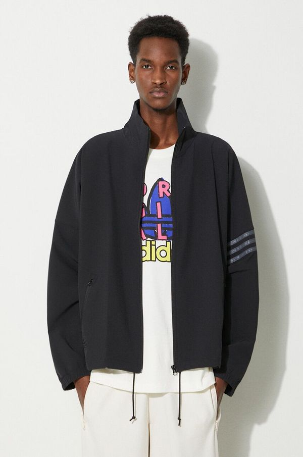 adidas Originals Dukserica adidas Originals Street Neuclassics Track Top za muškarce, boja: crna, s aplikacijom