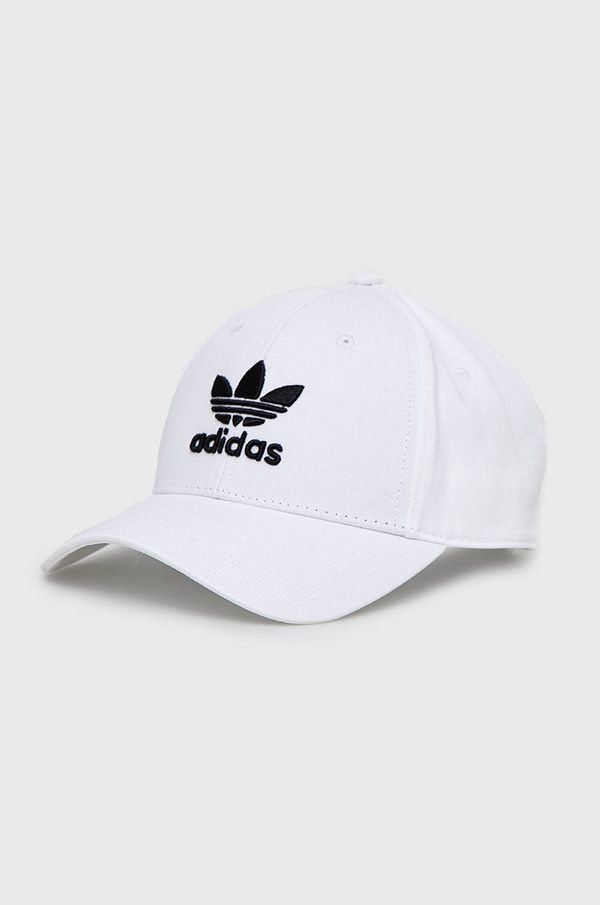 adidas Originals Pamučna kapa sa šiltom adidas Originals boja: bijela, s aplikacijom, FJ2545-WHT/BLK