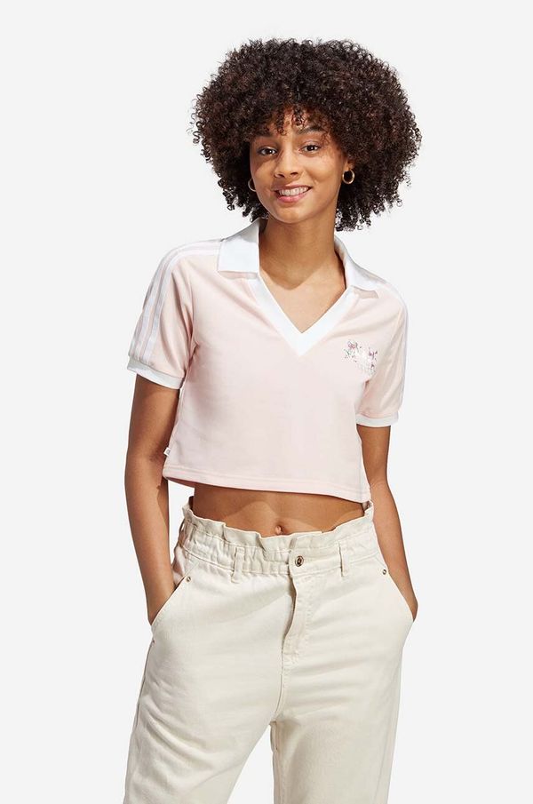 adidas Originals Polo majica adidas Crop za žene, boja: ružičasta, IP3757-pink