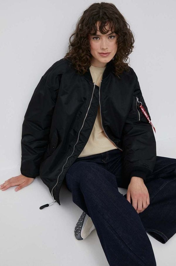 Alpha Industries Bomber jakna Alpha Industries MA-1 CORE WMN za žene, boja: crna, za zimu, oversize, 108010.03-Black