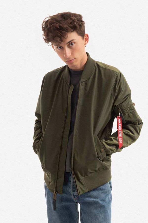 Alpha Industries Bomber jakna Alpha Industries MA-1 za muškarce, boja: zelena, za prijelazno razdoblje, 191103.257-green