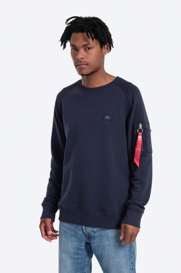 Alpha Industries Dukserica Alpha Industries X-Fit Sweat za muškarce, boja: tamno plava, bez uzorka, 158320.07-navy 158320.07