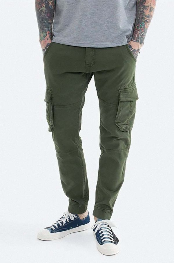 Alpha Industries Hlače Alpha Industries Army Pant Army Pant za muškarce, boja: zelena, cargo kroj, 196210.142-green 196210.142
