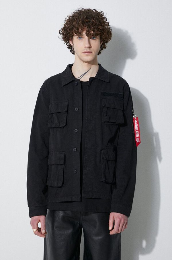 Alpha Industries Jakna Alpha Industries Ripstop Cargo za muškarce, boja: crna, za prijelazno razdoblje, 136123