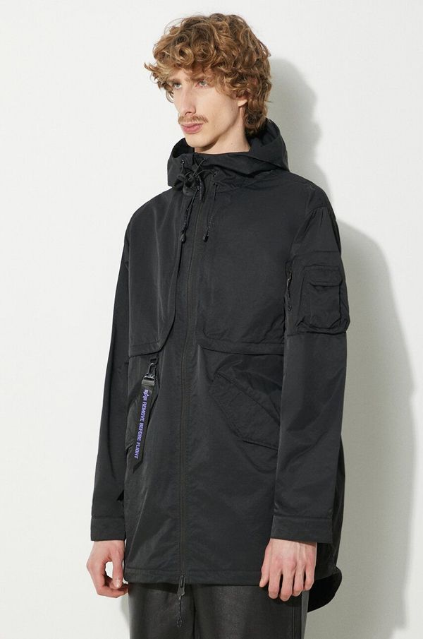 Alpha Industries Jakna Alpha Industries Utility Fishtail UV za muškarce, boja: crna, za prijelazno razdoblje, 146117UV