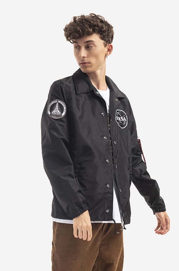 Alpha Industries Jakna Alpha Industries x Nasa Coach Jacket za muškarce, boja: crna, za prijelazno razdoblje, 126137.03-black