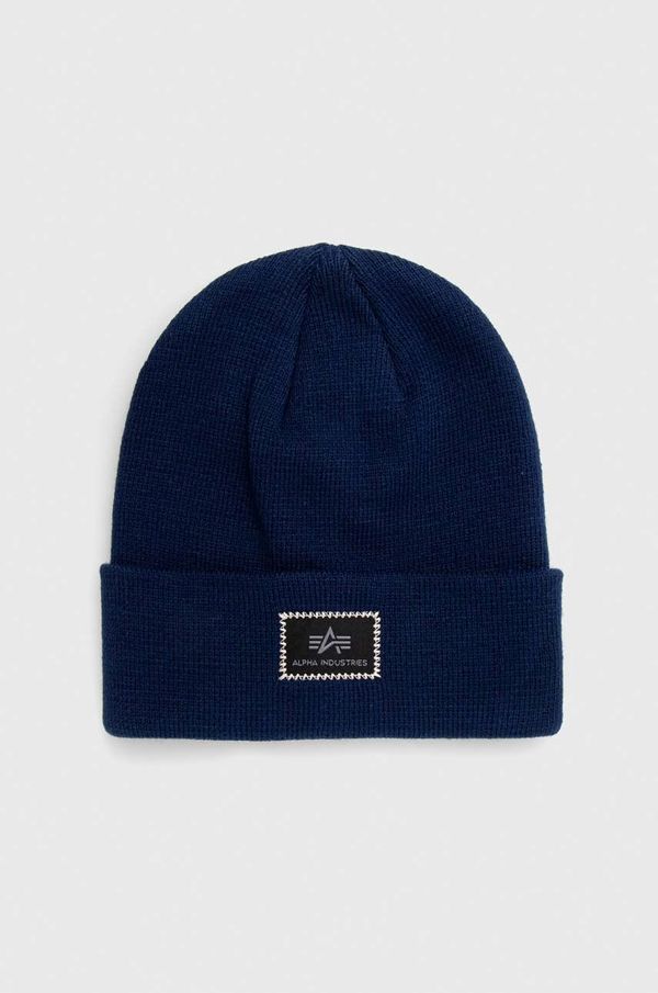 Alpha Industries Kapa Alpha Industries X-Fit Beanie boja: tamno plava, 168905.07-rep.blue 168905.07
