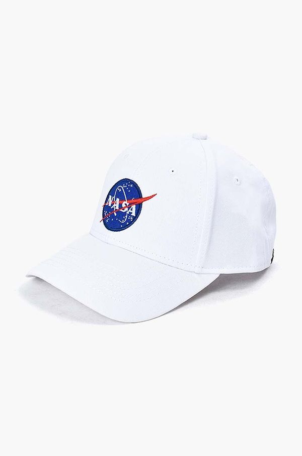 Alpha Industries Pamučna kapa sa šiltom Alpha Industries NASA Cap boja: bijela, s aplikacijom, 186903.09-white