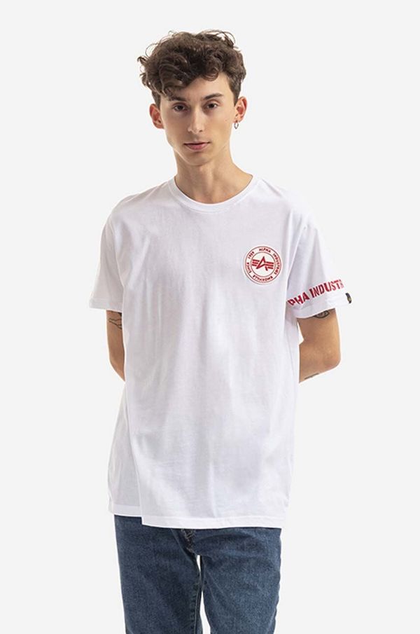 Alpha Industries Pamučna majica Alpha Industries boja: bijela, s tiskom, 128534.09-white