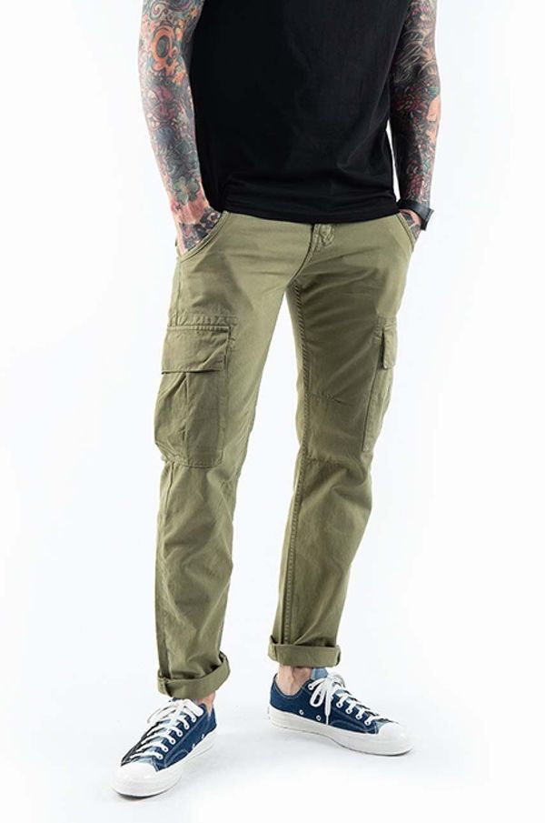 Alpha Industries Pamučne hlače Alpha Industries Agent Pant boja: zelena, cargo kroj, 158205.11-green