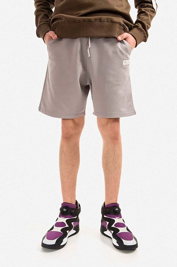 Alpha Industries Pamučne kratke hlače Alpha Industries boja: siva, 106365.643-grey