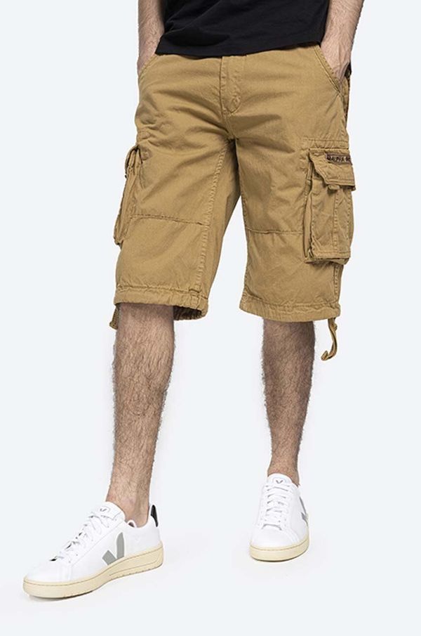 Alpha Industries Pamučne kratke hlače Alpha Industries Jet Short boja: smeđa, 191200.13-brown
