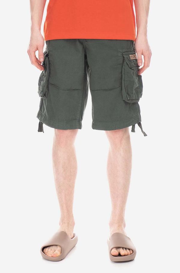 Alpha Industries Pamučne kratke hlače Alpha Industries Jet Short boja: zelena, 191200.353-green