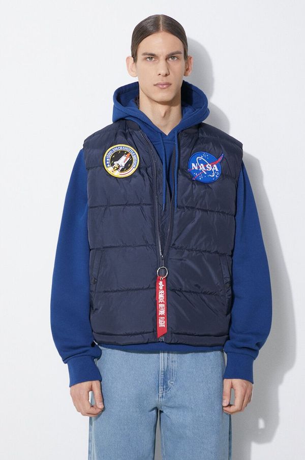 Alpha Industries Prsluk Alpha Industries Puffer Vest NASA za muškarce, boja: tamno plava, za zimu, 118124
