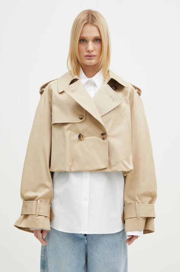 JW Anderson Baloner JW Anderson Cropped Trench Coat za žene, boja: bež, za prijelazno razdoblje, oversize, JK0341.PG1651.031