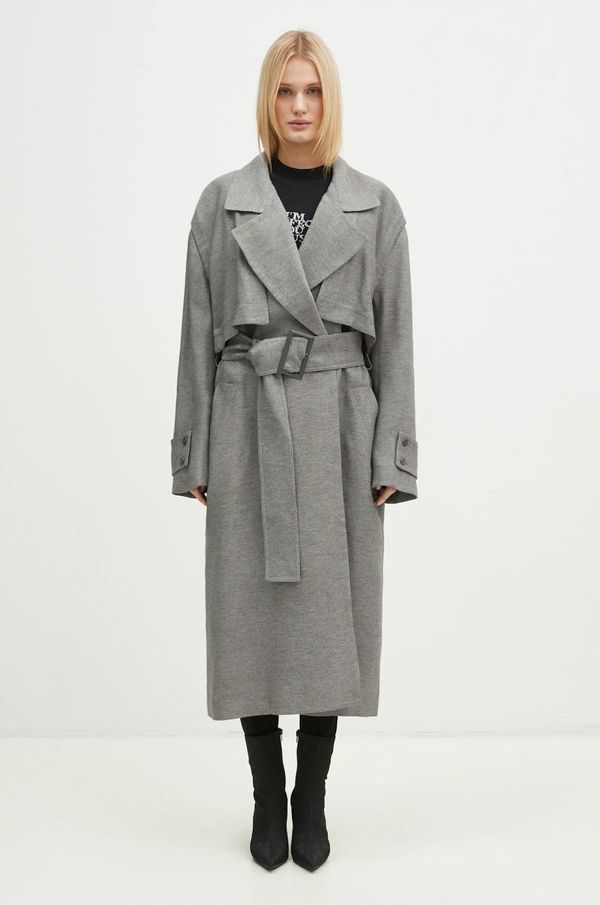 JW Anderson Baloner JW Anderson Longline Trench Coat za žene, boja: siva, za prijelazno razdoblje, oversize, CO0310.PG1640.929