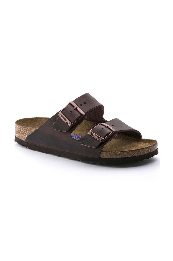 Birkenstock Kožne natikače Birkenstock Arizona za muškarce, boja: smeđa