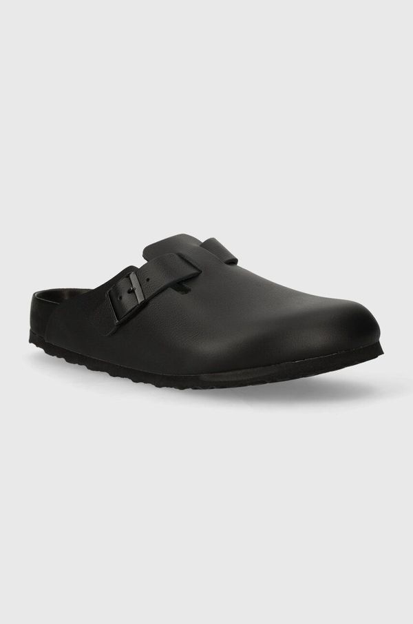 Birkenstock Kožne natikače Birkenstock Boston za muškarce, boja: crna, 1026813