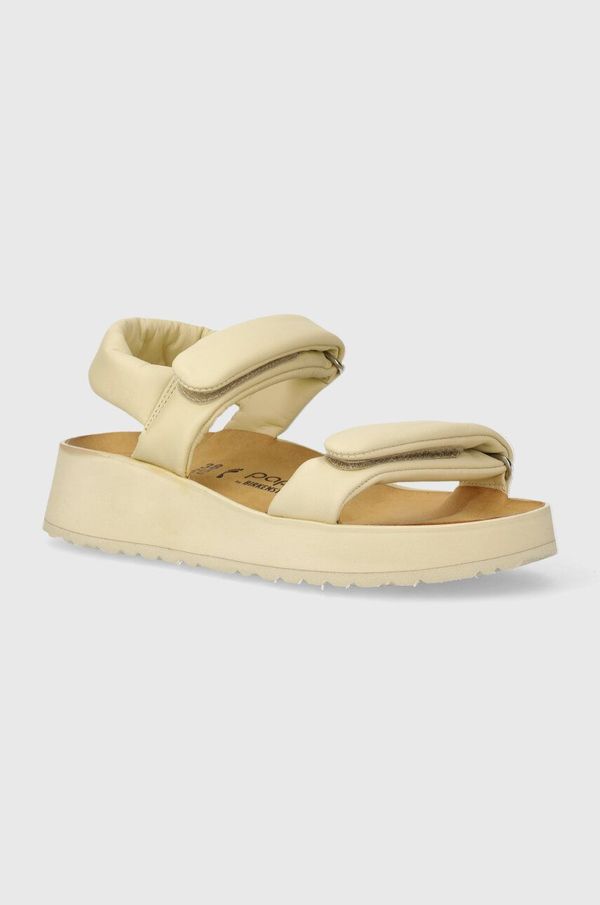 Birkenstock Kožne sandale Birkenstock BIRKENSTOCK X PAPILLIO Theda za žene, boja: bež, s platformom, 1026942