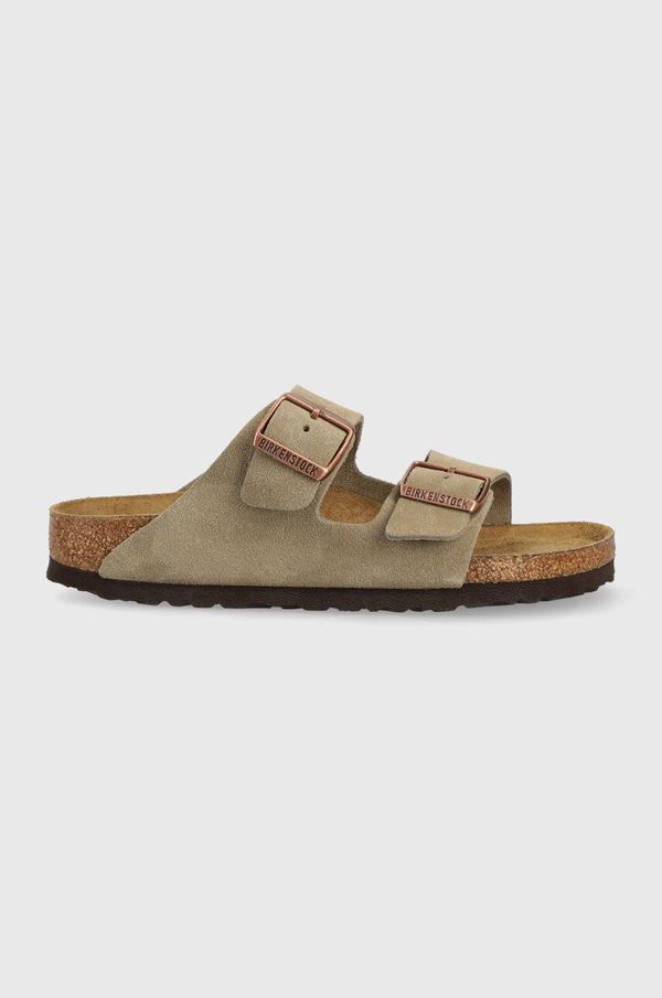 Birkenstock Birkenstock - Natikače od brušene kože Arizona 951303-Taupe