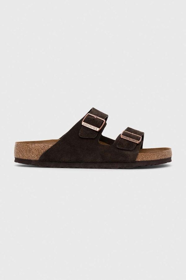 Birkenstock Natikače od brušene kože Birkenstock Arizona za muškarce, boja: smeđa, 1027077