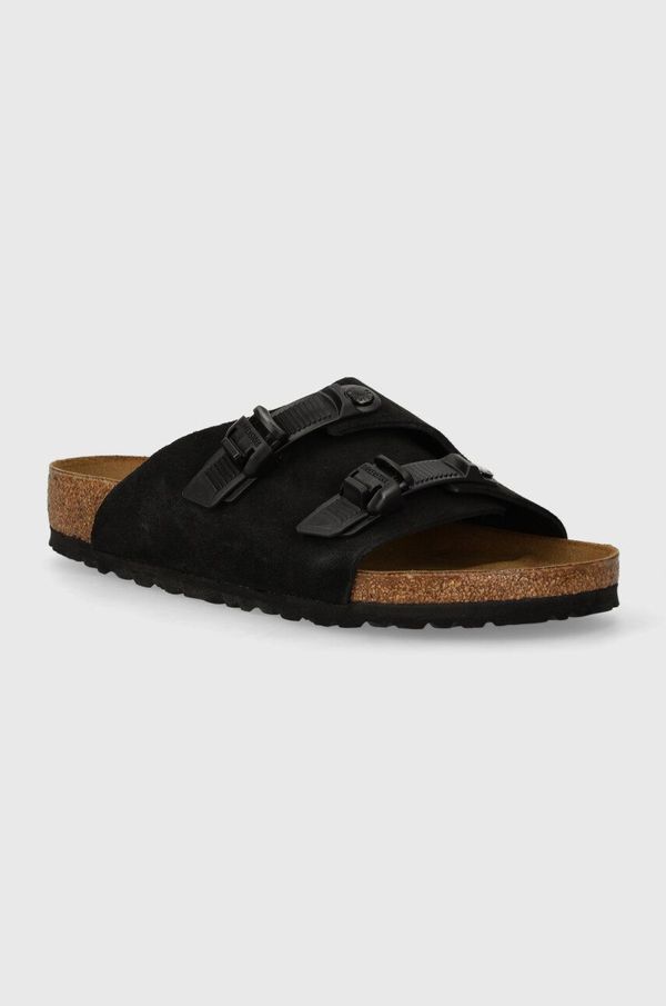 Birkenstock Natikače od brušene kože Birkenstock Zürich za muškarce, boja: crna, 1026763