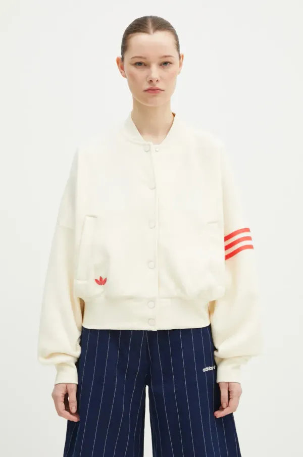 adidas Originals Bomber jakna adidas Originals NC BOMBER JKT boja: bež, za prijelazno razdoblje, oversize, JI8523