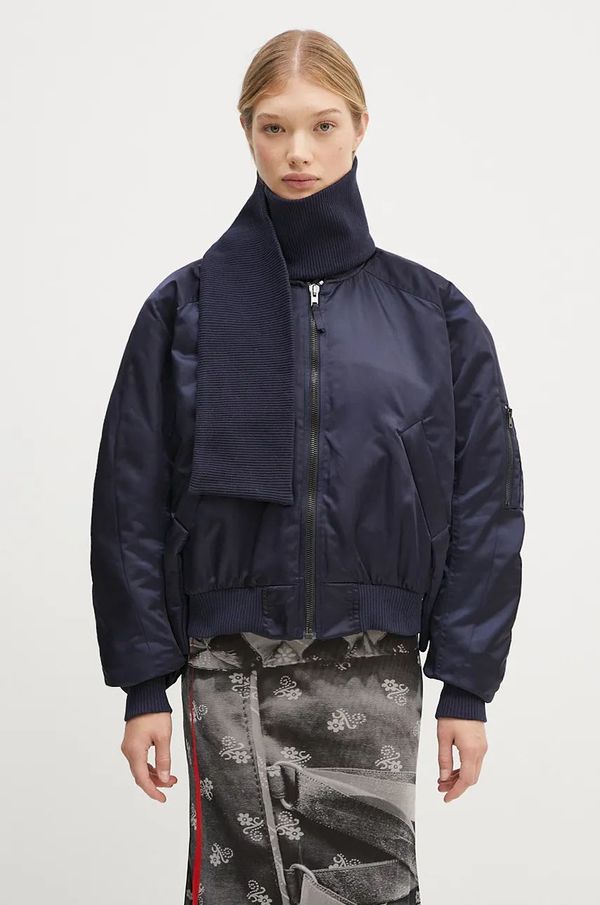 Ottolinger Bomber jakna Ottolinger Scarf Bomber Jacket za žene, boja: tamno plava, za prijelazno razdoblje, 1090604221